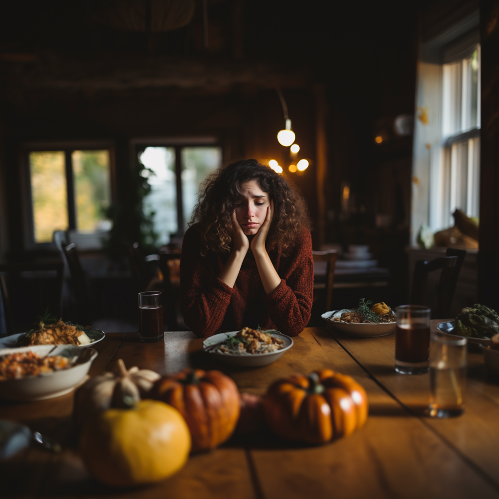 unhappy at thanksgiving