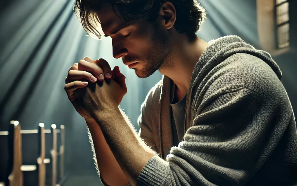 image to illustrate prayer casting out fears based on 1 John 4