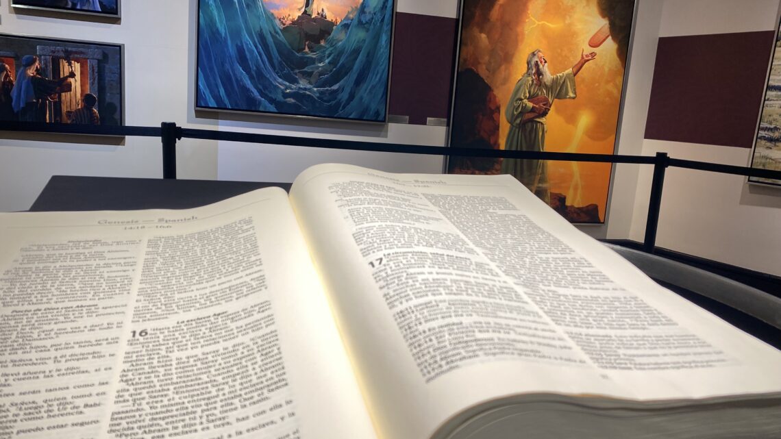 Bible display at Ellen White Estate, Silver Spring, Maryland