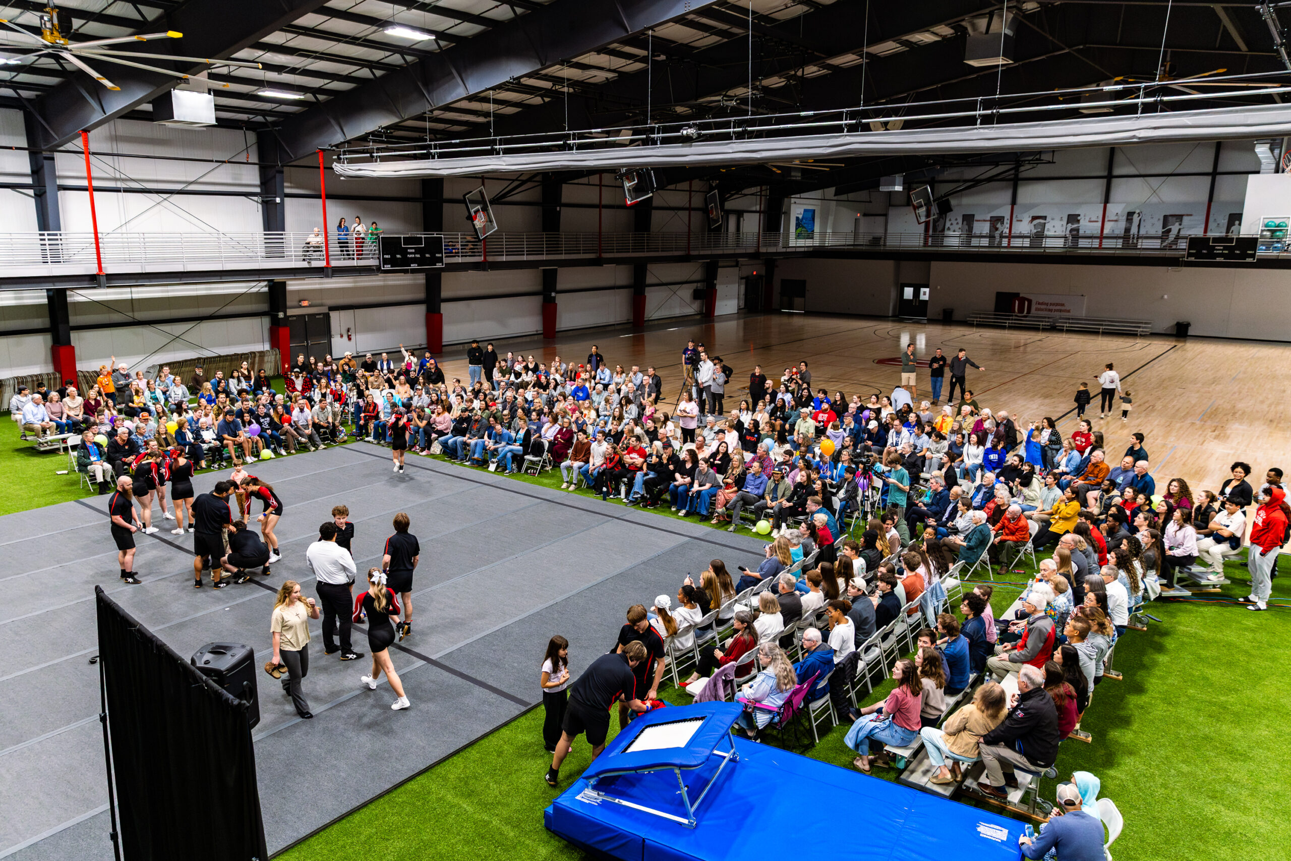 Photo of a gymnastics performance in the AdventHealth Complex
